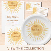 Sunshine Baby shower Dank u Ronde Sticker