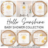 hallo Sunshine Baby shower Bedankkaart