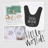 Moderne, minimale paarse typografie foto geboorte aankondiging