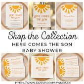 Budget Sun Baby shower Dank u kaart