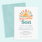 Hier komt de Son Boy Baby shower Mama te zijn T-shirt