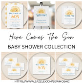 Budget hier komt de Son Baby shower uitnodiging