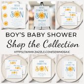 Boho Hier komt het Baby shower van de Zoon Zonneuw Servet