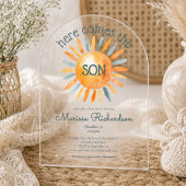 Hier komt het Son Boy Baby shower Bedankdoosjes