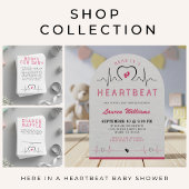 Moederhartslag Hartmonitor Roze Baby Shower Romper