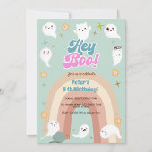 Hey boo goovy halloween retro kinderen verjaardag vierkante sticker