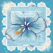 Hibiscus & kant TURQUOISE Spandoek