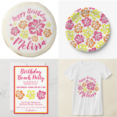 Hawaï Tropische Hawaïaanse Hibiscus Bloemen Bloeme Rubberstempel