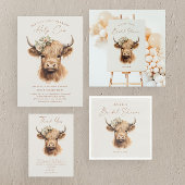 Elegant Boho Highland Koe Vrijgezellenfeest Bedankdoosjes