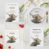 Hoogland koe portret eigen naam initiaal monogram cadeaulabel