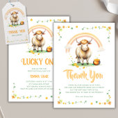 Waterverf Hoogland Koe Rainbow St Patricks Day Papieren Bordje