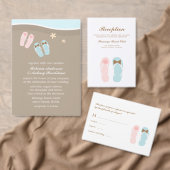 Zijn en haar Teenslippers Beach bruiloft Blikjeskoeler (Personaliseer de collectie van deze zelfstandige maker.)