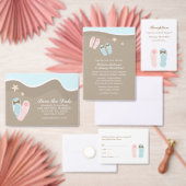 Zijn en haar Teenslippers Beach bruiloft Blikjeskoeler (Personaliseer de collectie van deze zelfstandige maker.)