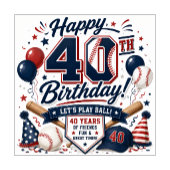 Baseball behalve de datum 50e verjaardag van de 50 kaart