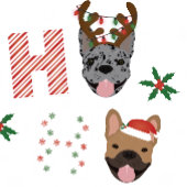Ho Ho Franse Bulldog Vrolijk Kerstfeest Cadeaulabel