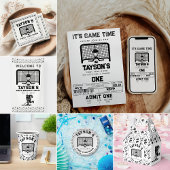 Hockey eerste jaar down 1e verjaardag ticket kaart