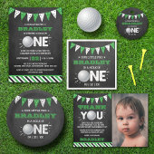 Hole in one boys Golf 1st Birthday Par-t-shirt Ronde Kartonnen Onderzetter