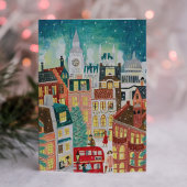 Illustratieve Londense stad in de sneeuwkerst Case-Mate iPhone Case