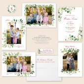 Feestelijke Winter Botanicals Monogram Vakantie Theedoek