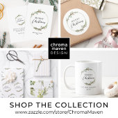 Merry Christmas Minimalist Wreath Bedankdoosjes