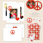 Modern Love Red Heart Kerstcadeau Label