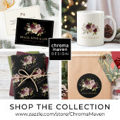 Vrede Liefde en vreugde Winter Boeket Black Holida Inpakpapier Vel