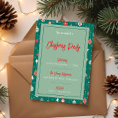 Feestelijke Baubles & Snowflakes Kerstfeest Uitnod Kaart