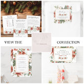 Winter Floral Greenery | Baby shower Favor Vierkante Sticker