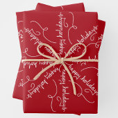 Mooie kleurrijke kerstversieringen op wit inpakpapier vel