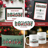 Custom Holiday Season Typografie Mok