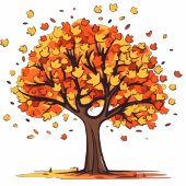 herfstbomen gelukkig thanksgiving vierkante sticker