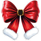 Christmas Coquette Bow Ronde Sticker