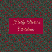 Holly Berries Christmas Canvas Afdruk