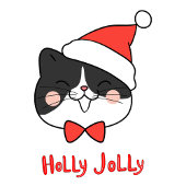 Holly Jolly Schattigee Kerstman Kat Notitieboek