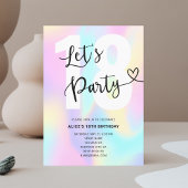 Heart Script Photo Birthday Holographic Spandoek