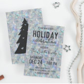 Holografische Opal Stone achtergrond Vrolijk Kerst Glas Ornament