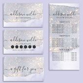 Holografisch Paars glitter Luxe glam Iridescent QR Visitekaartje