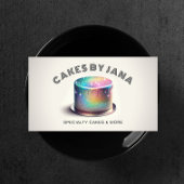 Faux Holografische Regenboog Glitter Cake Bakkerij Spandoek