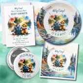 Vader wordt Boy's Geviste Baby shower Button