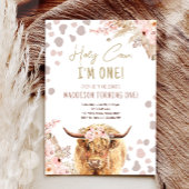 Boho Heilige Koe Hoogland Pampas 1e verjaardag Kaart