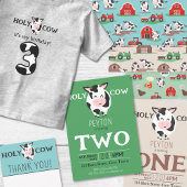 Koeien Op Het Boerderij Schuur en Tractoren Tan en Cadeaupapier