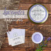 Handgemaakte \ Zelfgemaakte Lavendel Scrub of Zeep Ronde Sticker