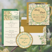 Honeysuckle Photo Wedding Save the Date Kaart