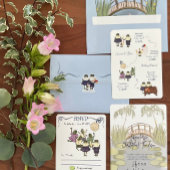 Hoppy Hour Geïllustreerde Kikkers Bruiloft Sticker