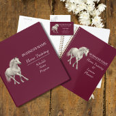 Burgundy Custom Horse Trainer Visitekaartje
