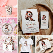 Paardenkarikaturen 1e verjaardagsfeest kaart