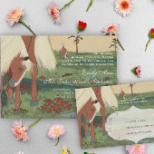 Roze Westerne Cowboy Cowgirl Wedding Save the Date