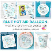 Hete Luchtballon Jongens 1e Verjaardagsfeestje Papieren Bekers