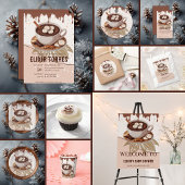 Hot Chocolate & Cookies Winter Baby shower Informatiekaartje