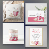 Waterverf voor kerst-warme cacao en koekjes kaart